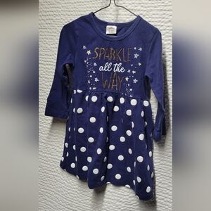 Sparkle All the Way Navy Polka Dot Kids Dress